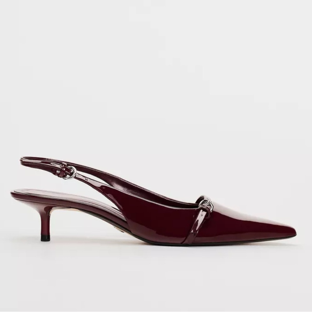 Elegant Burgundy Slingback Heels